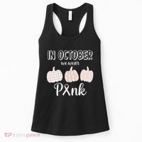 In October We Wear Pink Pumpkin Breast Cancer Women's Tank Top thumb 0