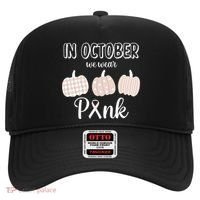 In October We Wear Pink Pumpkin Breast Cancer Hat thumb 0