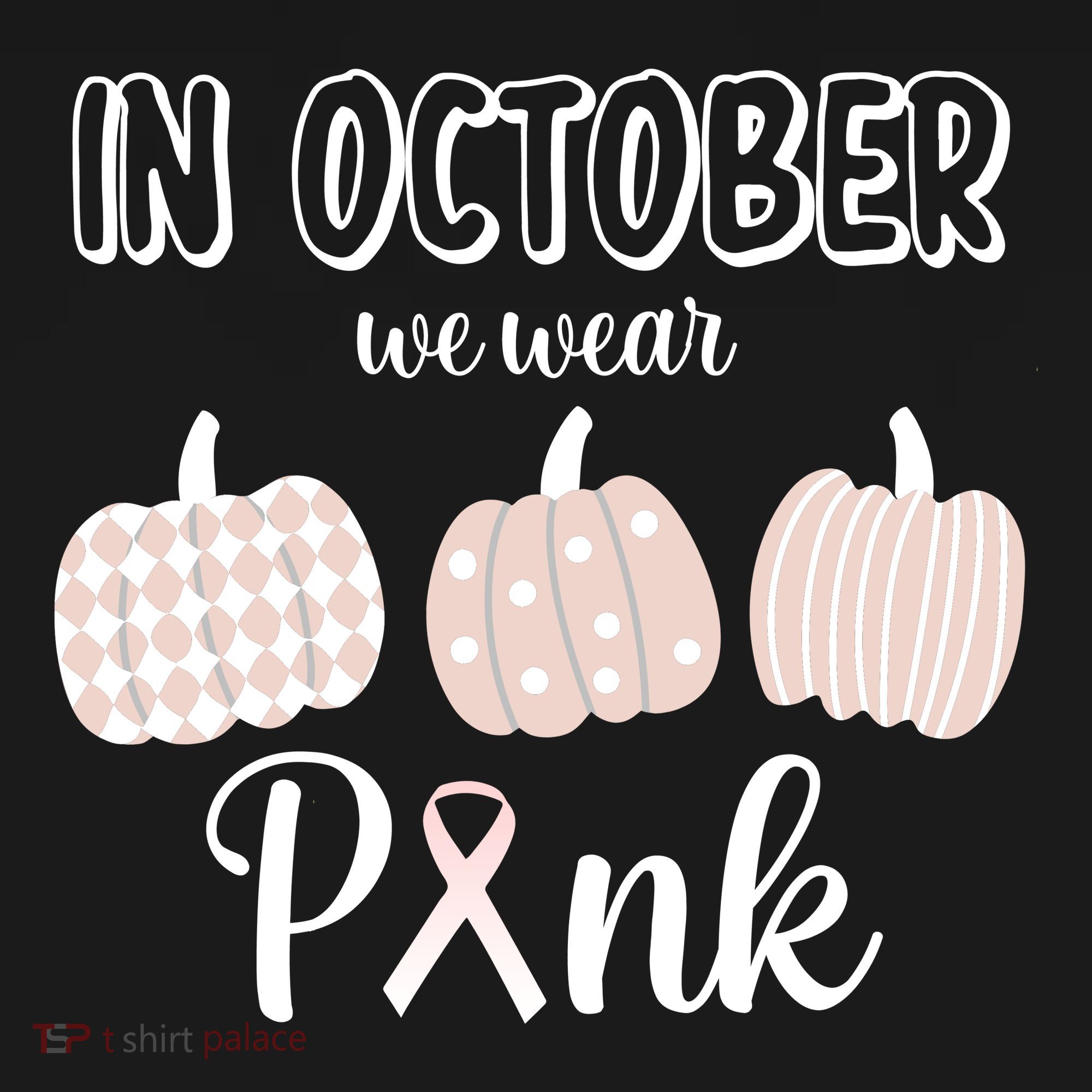 In October We Wear Pink Pumpkin Breast Cancer Tank Top