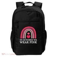 In October We Wear Pink Breast Cancer Rainbow Backpack thumb 0