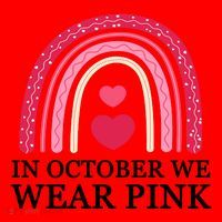 In October We Wear Pink Breast Cancer Rainbow Santa Hat thumb 1
