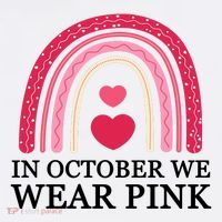 In October We Wear Pink Breast Cancer Rainbow Women's Hoodie thumb 2