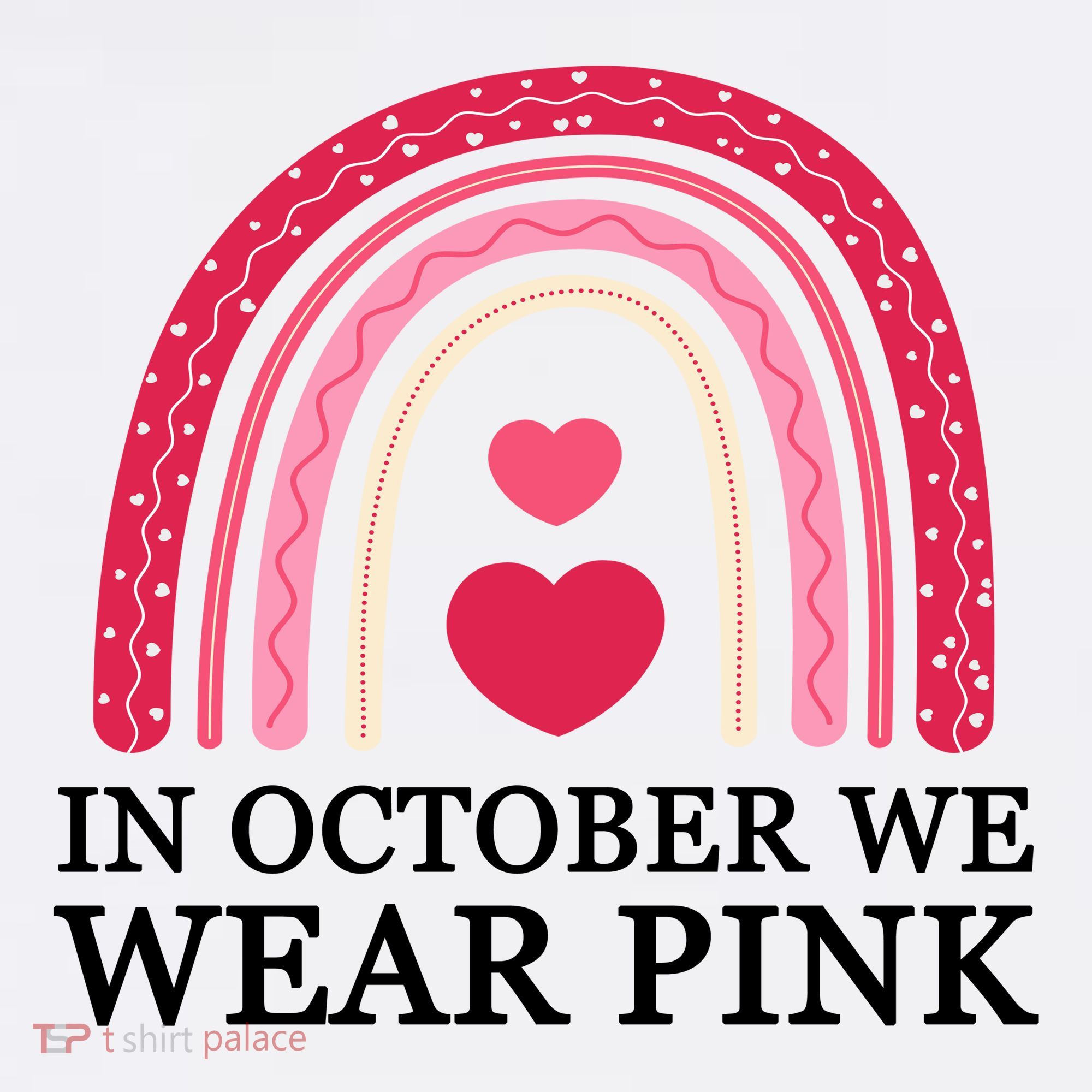In October We Wear Pink Breast Cancer Rainbow Women's Hoodie