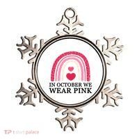 In October We Wear Pink Breast Cancer Rainbow Ornament thumb 0