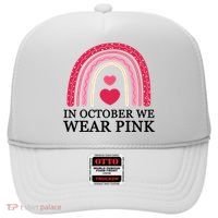 In October We Wear Pink Breast Cancer Rainbow Hat thumb 0