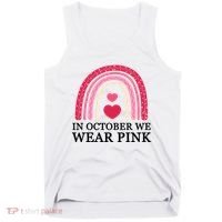 In October We Wear Pink Breast Cancer Rainbow Tank Top thumb 0