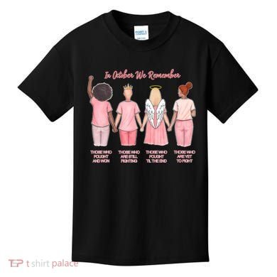 In October We Remember Those Who Fought And Won Kids T-Shirt