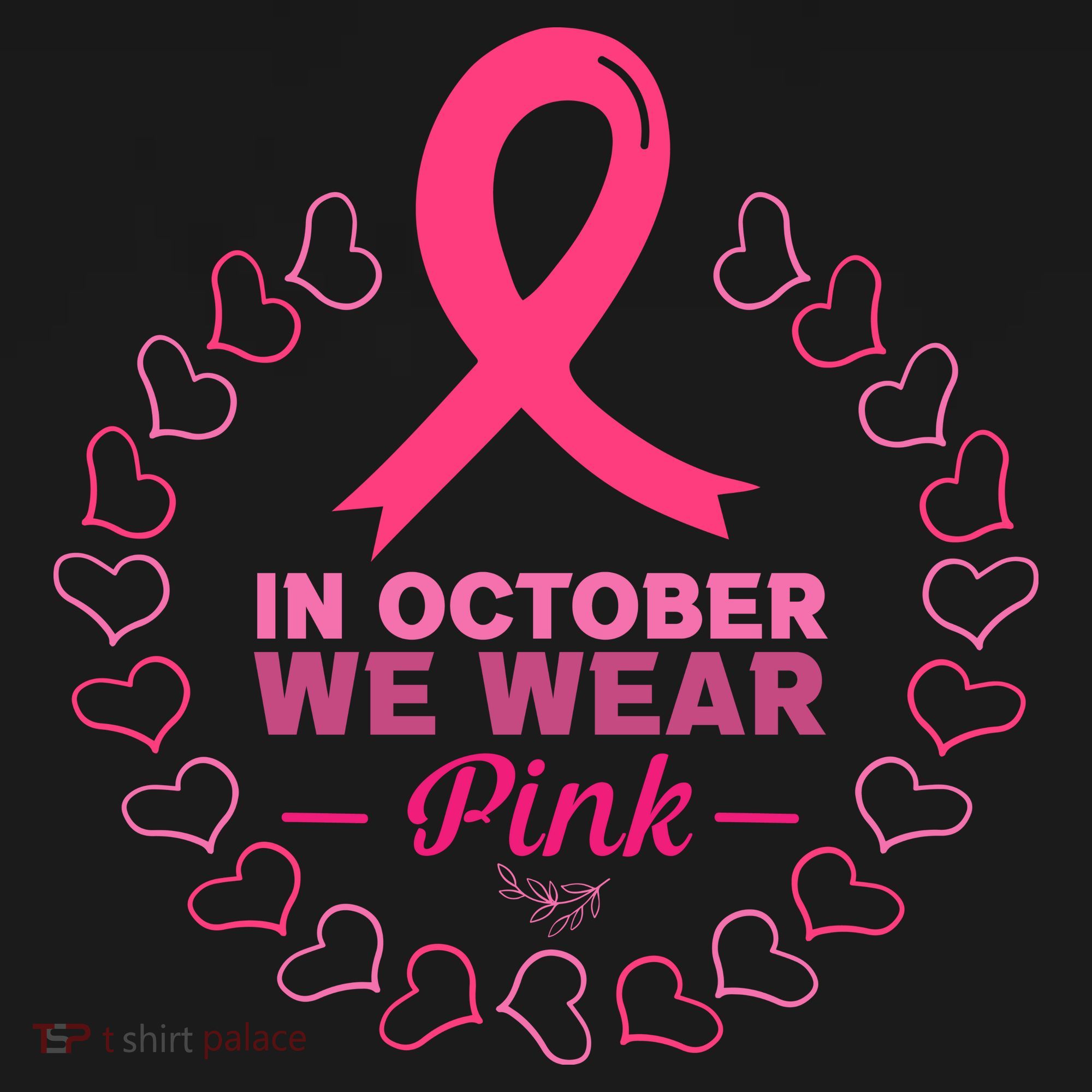 In October We Wear Pink Breast Cancer Awareness Cancer Survivor Women's Hoodie