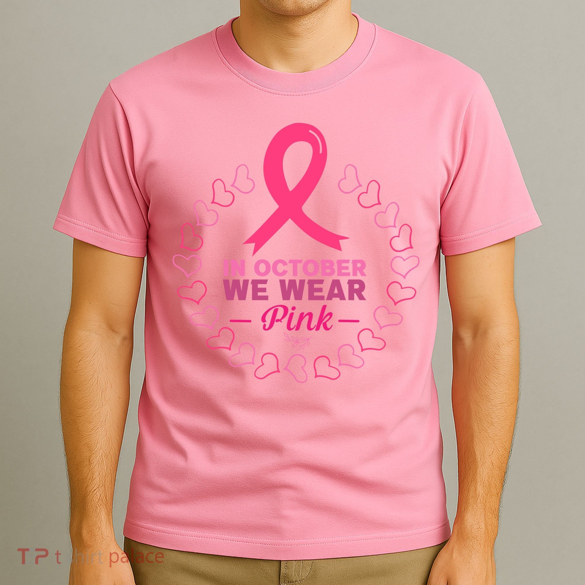 In October We Wear Pink Breast Cancer Awareness Cancer Survivor T-Shirt