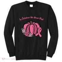 In October We War Pink Autumn Breast Cancer Sweatshirt thumb 0