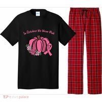 In October We War Pink Autumn Breast Cancer Pajama Set thumb 0