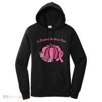 In October We War Pink Autumn Breast Cancer Women's Hoodie thumb 0