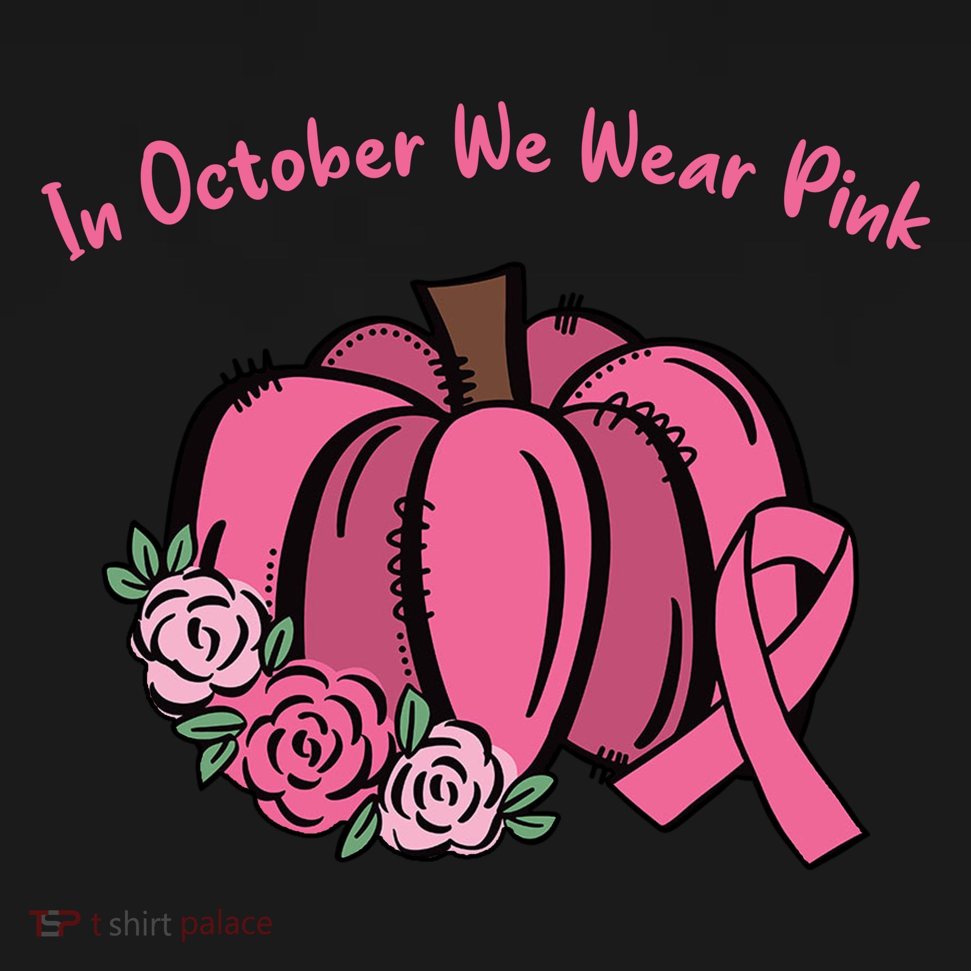 In October We War Pink Autumn Breast Cancer Women's Hoodie
