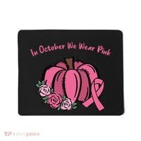 In October We War Pink Autumn Breast Cancer Mousepad thumb 0