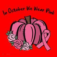 In October We War Pink Autumn Breast Cancer Santa Hat thumb 1