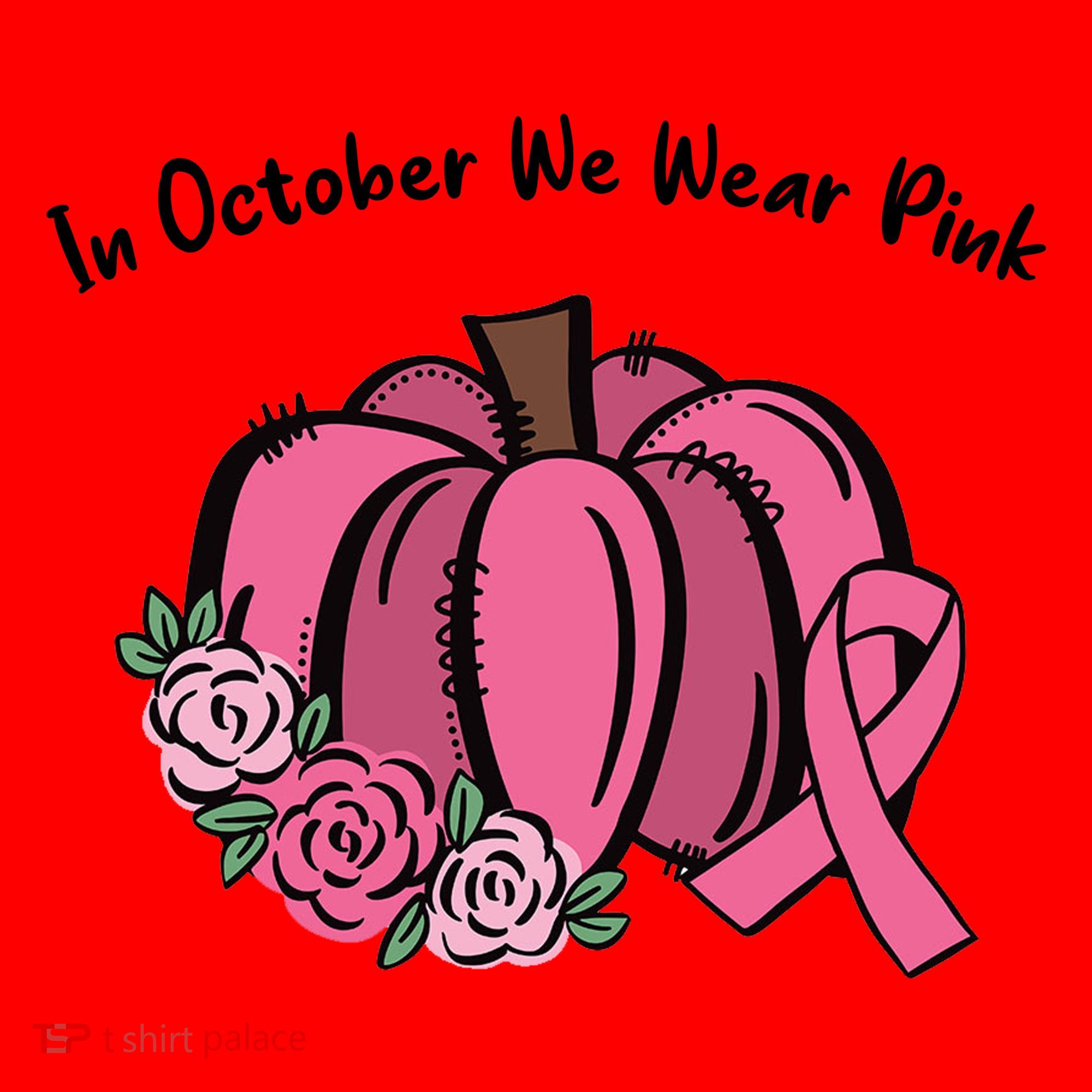 In October We War Pink Autumn Breast Cancer Santa Hat