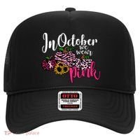 In October We Wear Pink Fall Autumn Support Breast Cancer Hat thumb 0