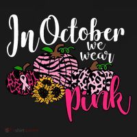In October We Wear Pink Fall Autumn Support Breast Cancer Visor thumb 3