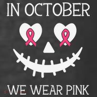 In October We Wear Pink Breast Cancer Halloween Breast Cancer Awareness T-Shirt thumb 5