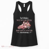 In October We Wear Pink Breast Cancer Floral Truck Women's Tank Top thumb 0