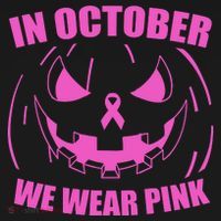 In October We Wear Pink Breast Cancer Halloween Women's Tank Top thumb 5