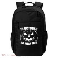 In October We Wear Pink Halloween Breast Cancer Backpack thumb 0