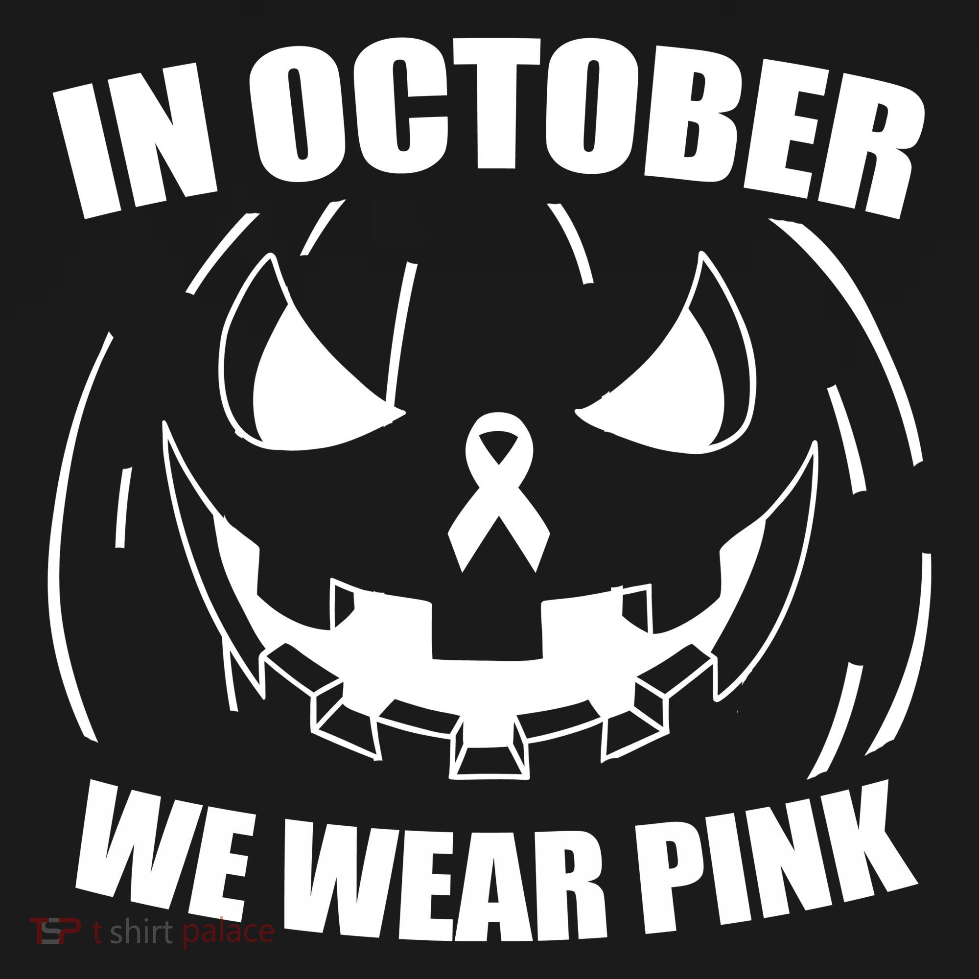 In October We Wear Pink Halloween Breast Cancer Women's Hoodie