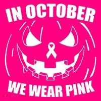 In October We Wear Pink Halloween Breast Cancer Tote Bag thumb 4