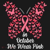 In October We Wear Pink Butterfly Breast Cancer Ribbon Women's Hoodie thumb 2