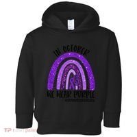 In October We Wear Purple Rainbow End Domestic Violence Toddler Hoodie thumb 0
