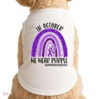 In October We Wear Purple Rainbow End Domestic Violence Doggie Tank thumb 0