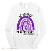 In October We Wear Purple Rainbow End Domestic Violence Long Sleeve Shirt thumb 0