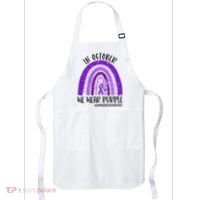 In October We Wear Purple Rainbow End Domestic Violence Apron thumb 0