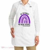 In October We Wear Purple Rainbow End Domestic Violence Apron thumb 2