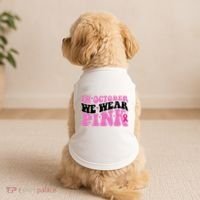 In October We Wear Pink Breast Cancer Ribbon Doggie Tank thumb 2
