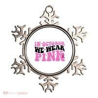 In October We Wear Pink Breast Cancer Ribbon Ornament thumb 0