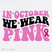 In October We Wear Pink Breast Cancer Ribbon Ornament thumb 1