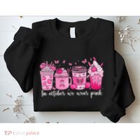 In October We Wear P.Ink Ribbon Pumpkin Spice Breast Cancer Gift Sweatshirt thumb 2