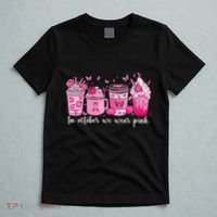 In October We Wear P.Ink Ribbon Pumpkin Spice Breast Cancer Gift T-Shirt thumb 5