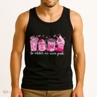 In October We Wear P.Ink Ribbon Pumpkin Spice Breast Cancer Gift Tank Top thumb 3
