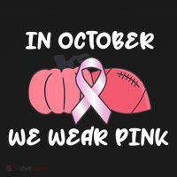In October We Wear Pink Breast Cancer Pumpkin Ribbon Women's Hoodie thumb 2
