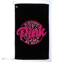 In October We Wear Pink Golf Towel thumb 0