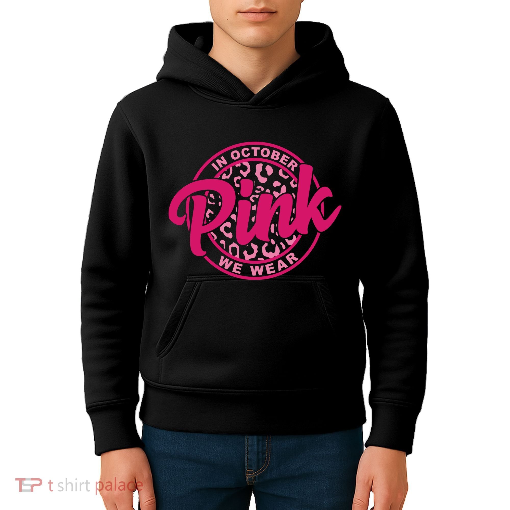 In October We Wear Pink Kids Hoodie