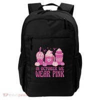 In October We Wear Pink Autumn Pumpkin Coffee Backpack thumb 0