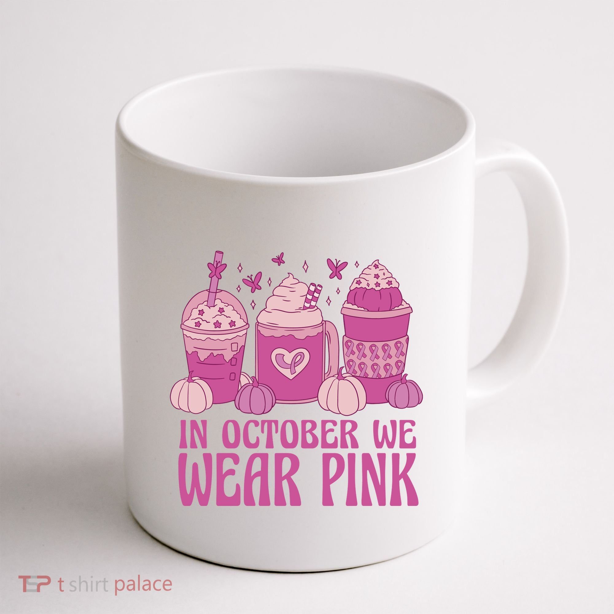 In October We Wear Pink Autumn Pumpkin Coffee Coffee Mug