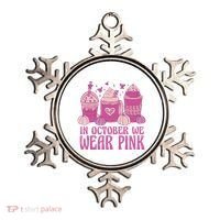 In October We Wear Pink Autumn Pumpkin Coffee Ornament thumb 0