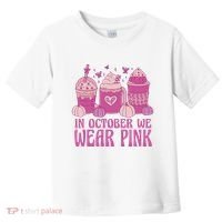 In October We Wear Pink Autumn Pumpkin Coffee Toddler T-Shirt thumb 0