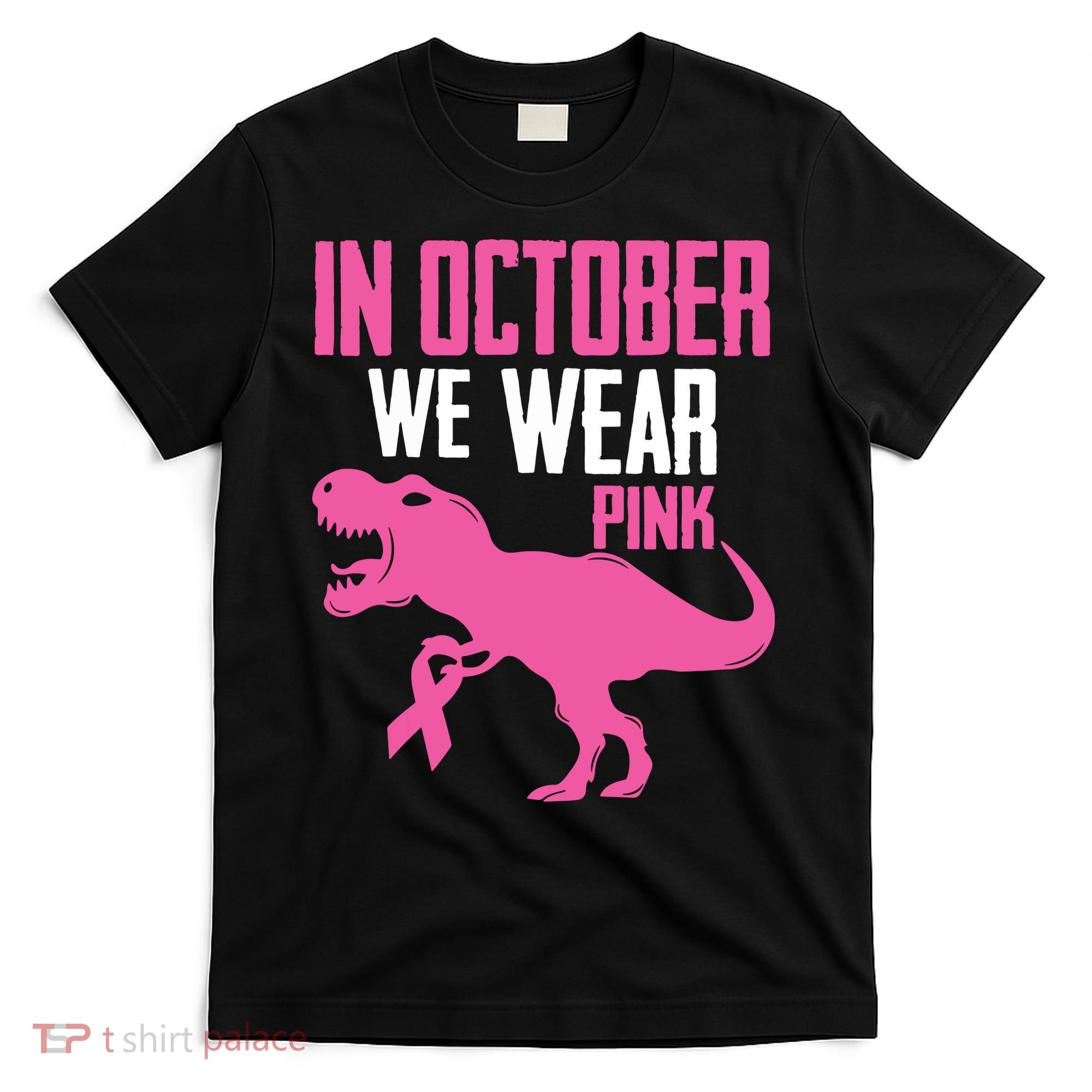 In October We Wear Pink Breast Cancer Awareness Boy Kids T-Shirt