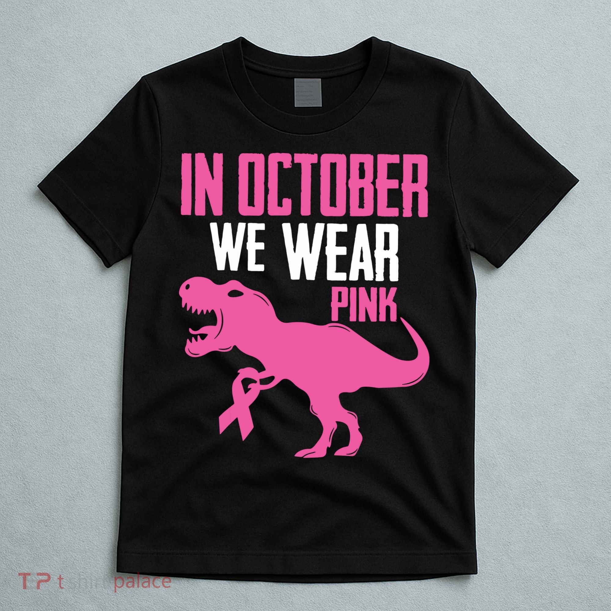 In October We Wear Pink Breast Cancer Awareness Boy Kids T-Shirt