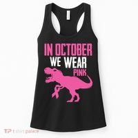 In October We Wear Pink Breast Cancer Awareness Boy Kids Women's Tank Top thumb 0